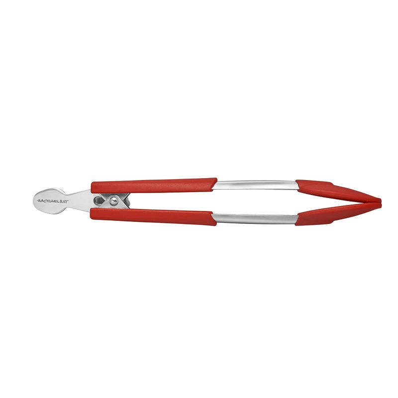 Rachael Ray Lil' Huggers Dishwasher Safe Lazy Locking Cooking Tongs / Salad Serving Tools / Multi Purpose - 2 Piece, Red - Image 2